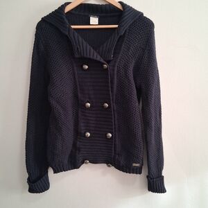 Paul & Shark Yachting Navy Blue 100% Virgin Wool Knit Sweater Size Medium *READ*